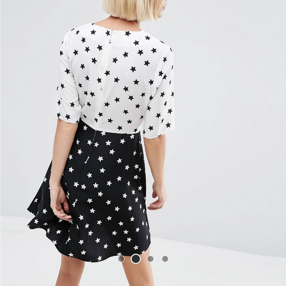 Color block  star print dress - Picture 3 of 4